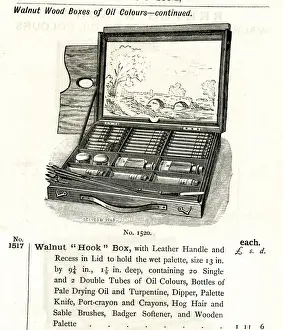Reeves Prints: Walnut Wood Box of Oil Colours