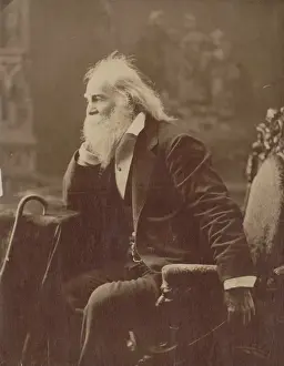 Walt Prints: Walt Whitman, three-quarter-length portrait, seated, facing