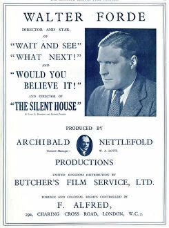 Archibald Collection: Walter Forde, four Archibald Nettlefold films