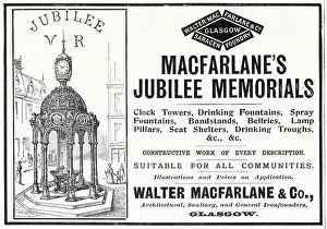 Memorials Prints: Walter MacFarlane, Saracen Foundry in Glasgow manufacturer of cast iron clocks