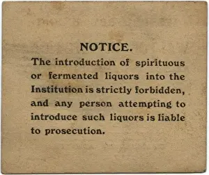 Forbidden Prints: Walton Institution Visiting pass reverse