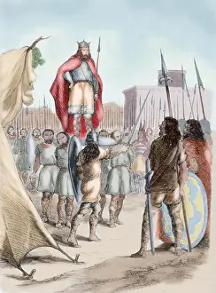 Visigoth Prints: Wamba (died 687). Visigothic king from 672 to 680