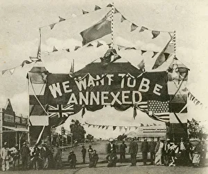 Statement Prints: We want to be Annexed, Mafeking Arch welcomes Chamberlain