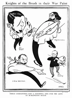 Lavery Prints: War artists caricatured by Hynes