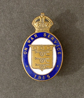 Images Dated 28th February 2012: War Badge On War Service 1915 Reg No 9859