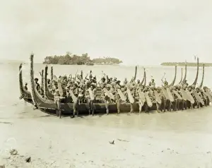 Canoe Prints: War canoe, Vella Lavella