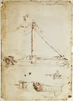 Servicemen Prints: War machine. Renaissance art. Cinquecento. Drawing