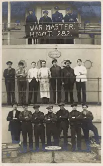 War Master HMOT 282 oil tanker and crew at Harwich, WW1