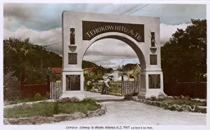 War Memorial, entrance gateway, Rotorua, New Zealand