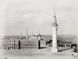 Istanbul Prints: War Office and Tower of Seraskerat, Istanbul Turkey