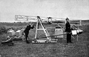 War photography - two soldiers with camera-carrying rocket War photography - two soldiers with camera-carrying rocket