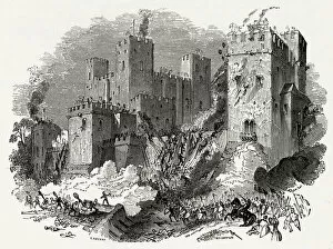 During his war with the rebel Barons, King John besieges Rochester Castle
