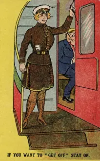 Stay Prints: War Work for Women Bus Conductress