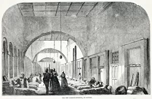 Images Dated 12th November 2020: A ward in the new barrack hospital in Scutari Date: 1854