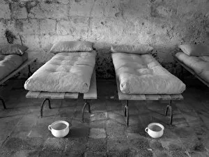 A ward in the old Military Hospital on Isla Del Rey, Menorca
