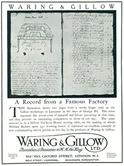 Waring and Gillow Advertisement