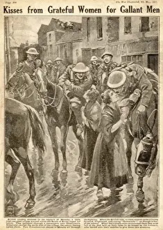 Greeted Prints: Warm welcome for British Calvalry men