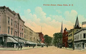 Tramlines Collection: Warren Street, Glens Falls, New York State, USA