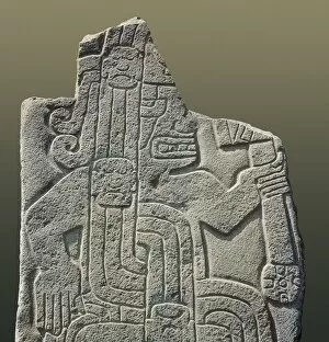 Cultura Collection: Warrior. Inca art. Relief. PERU. Lima. National