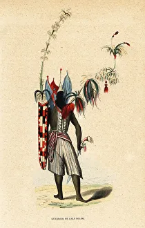 Auguste Wahlen Prints: Warrior of Solor Island, Lesser Sunda Islands, Indonesia