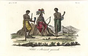 Congo Gallery: Warriors of the Kongo with weapons and battle instruments