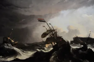 Amsterdam Prints: Warships in a Heavy Storm, c. 1695, by Ludolf Bakhuysen (163
