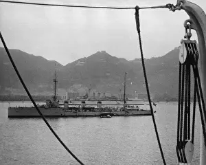 Warships in Hong Kong Harbour