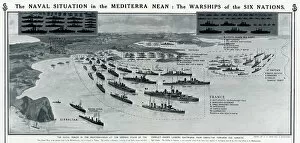 Warships of the six nations in the Mediterranean, WW1