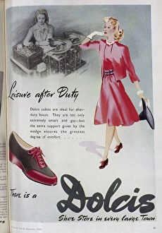 Footwear Collection: Wartime advert for Dolcis shoes. Date: 1943
