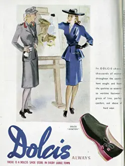 Dolcis Prints: A wartime advert for Dolcis Shoes