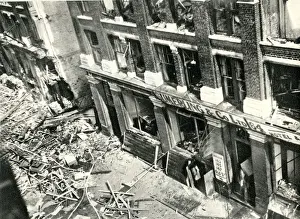 Debris Prints: Wartime bomb damage in Old Street, London, WW2