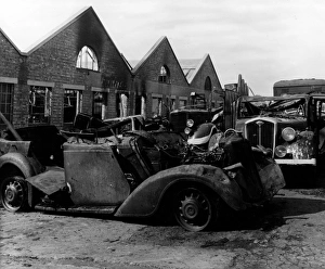 Images Dated 24th February 2011: Wartime bomb damage, paintshop in Hendon, north London
