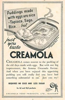 Eggs Prints: Wartime Creamola Advertisement