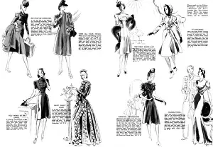 Celebrations Prints: Wartime fashion article, Britannia and Eve magazine, 1941