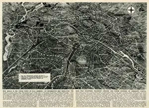 Industries Prints: Wartime map of Berlin by G. H. Davis