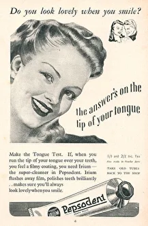 Teeth Prints: Wartime Pepsodent Advertisement
