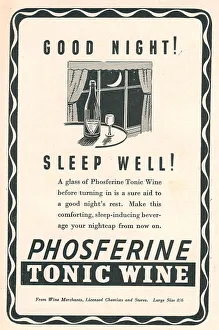 Nights Prints: Wartime Phosferine Tonic Wine Advert