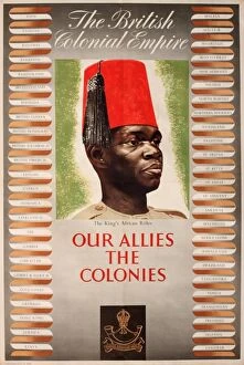 Colonies Collection: Wartime poster, The British Colonial Empire (African Rifles)