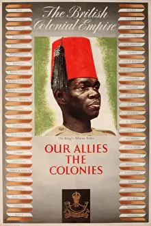 Badge Prints: Wartime poster, The British Colonial Empire (African Rifles)