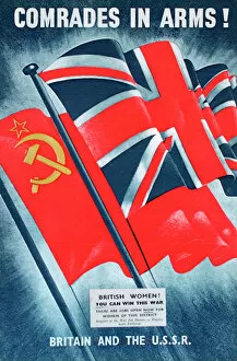 Images Dated 24th June 2011: Wartime poster, Comrades in Arms
