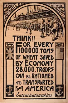 Wartime poster, conservation of wheat for war effort