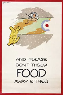Propaganda Collection: Wartime poster for conserving of clothes and food