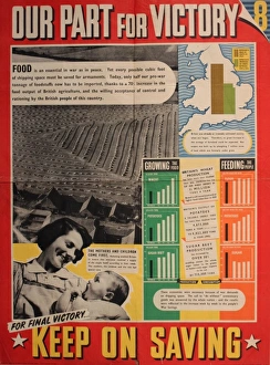 Images Dated 27th June 2011: Wartime poster, Keep On Saving