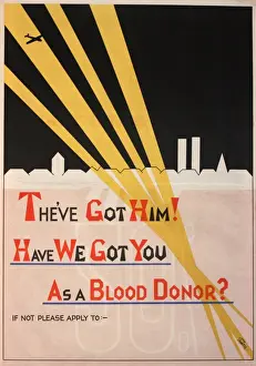 Beams Prints: Wartime poster seeking blood donors