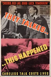 Warning Prints: Wartime poster warning against careless talk