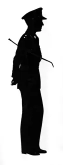 Wartime silhouette, man in uniform