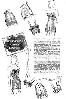 Girdles Gallery: Wartime underwear article, Britannia and Eve magazine, 1940