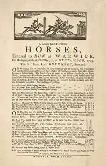 Bills Prints: Warwick Racing Bill