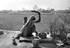 Agra Gallery: Wash day Taj Mahal