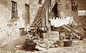 Chores Prints: Wash Day Victorian period